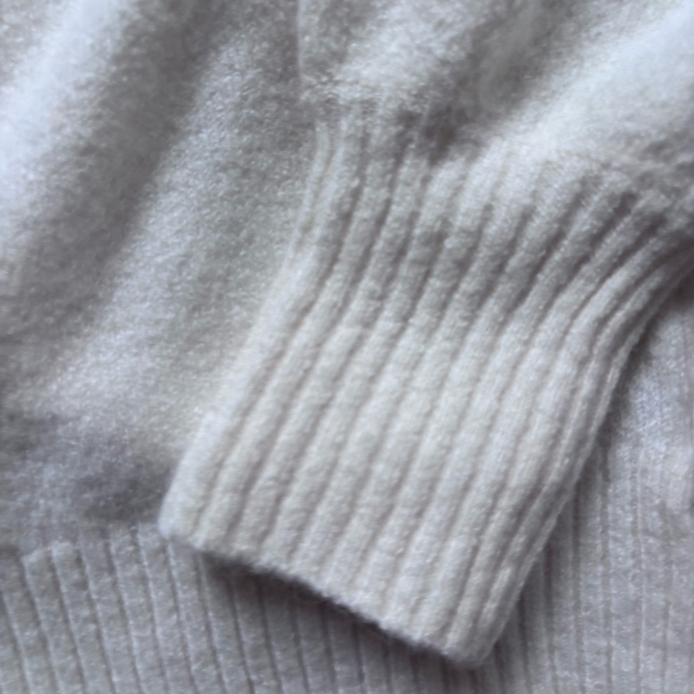 French Connection Ivory Sweater Women’s Sz Med Stretch Knit Colorful Design - Picture 4 of 7